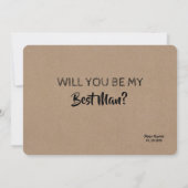 Bro Funny Groomsman of Best Man proposal Kaart (Achterkant)