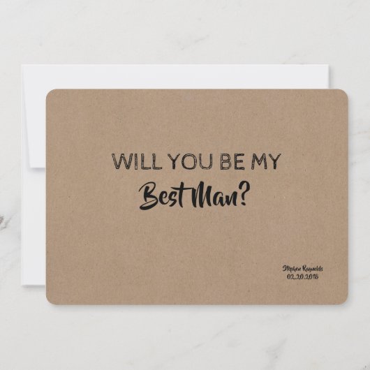Bro Funny Groomsman of Best Man proposal Kaart (Achterkant)