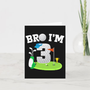 Bro Ik ben 3 Jaar Oud Golf Thema 3e Verjaardag Gol Kaart