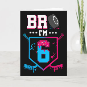 Bro ik ben 6 jaar oud Hockey Ijs Drip 6de verjaard Kaart