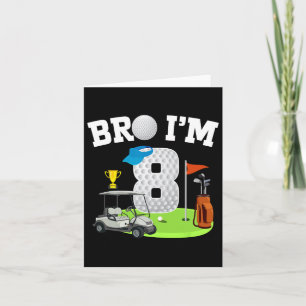 Bro Ik ben 8 Jaar Oud Golf Thema 8e Verjaardag Gol Kaart