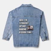 BRO, IK HEB GEEN PLEZIER DENIM JACKET (Achterkant)