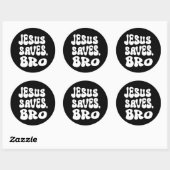 Bro Jezus redt, bro Ronde Sticker (Vel)