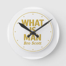 Bro Leo WAT IS DE MENS Ronde Wandklok