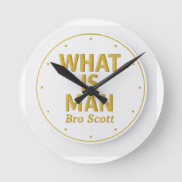 Bro Leo WAT IS DE MENS Ronde Wandklok
