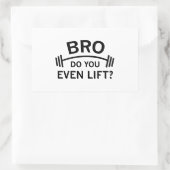 Bro, lieg je zelfs? rechthoekige sticker (Tas)