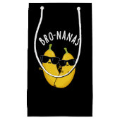 Bro-nanas Funny Fruit Banana Pun Dark BG Klein Cadeauzakje (Voorkant)