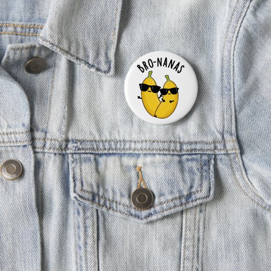 Bro-nanas Grappig fruit Banaan Pun Ronde Button 5,7 Cm (In situ)