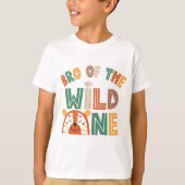 Bro of the Wild One Oerwoud thema 1e verjaardag T-shirt (Voorkant)