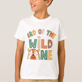 Bro of the Wild One Oerwoud thema 1e verjaardag T-shirt