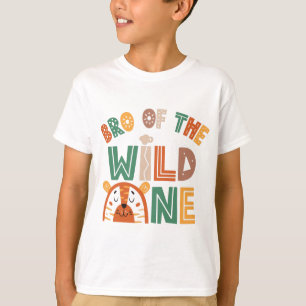 Bro of the Wild One Oerwoud thema 1e verjaardag T-shirt