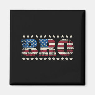 Bro Patriotische Usa Amerikaanse Vlag 4 Juli Magneet