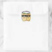 Bro-rritos Grappige Burrito Woordgrap  Ronde Sticker (Tas)