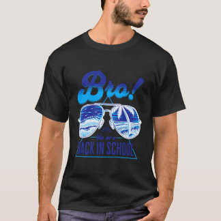 Bro terug op school, coole zonnebril leraar kinder t-shirt
