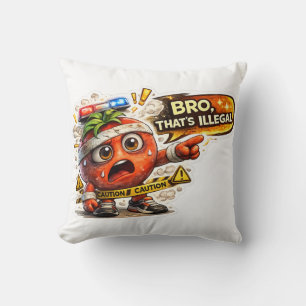 Bro That's Wild Grappige Cartoon Meme T-Shirt Kussen