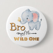 Bro van de Wilde Elephant Gold Foil Button (Voorkant)