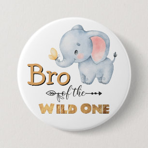 Bro van de Wilde Elephant Gold Foil Button