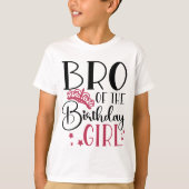 Bro van het Birthday Girl Gepersonaliseerd Squad M T-shirt (Voorkant)