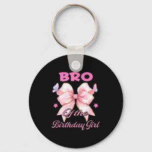 Bro verjaardag meisje bijpassende coquette roze st sleutelhanger