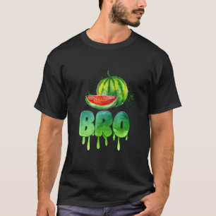 Bro Watermeloen T-shirt Cool Summer Tropical Fruit