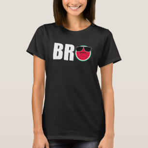 Bro Watermeloen Tropische Zomer Fruit Overeenkome T-shirt