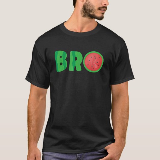 Bro Watermelon Tee Cool Summer Tropical Fruit Melo T-shirt (Voorkant)