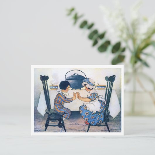 Broad Bean Soup, Jessie Willcox Smith Briefkaart (Staand voorkant)