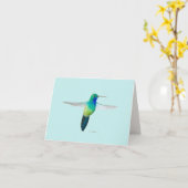Broad-billed Hummingbird Wenskaart Kaart (Gele Bloem)