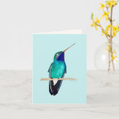 Broad-billed Hummingbird Wenskaart Kaart (Gele Bloem)