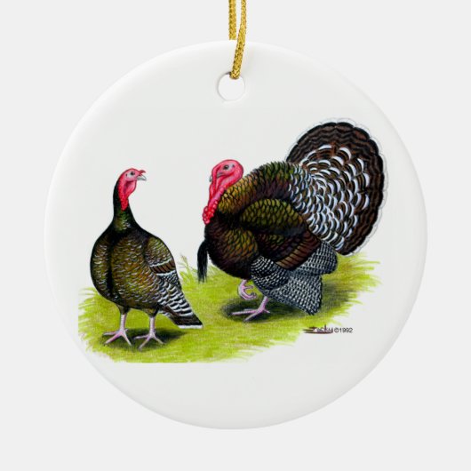 Broad Breasted Bronze Keramisch Ornament (Voorkant)