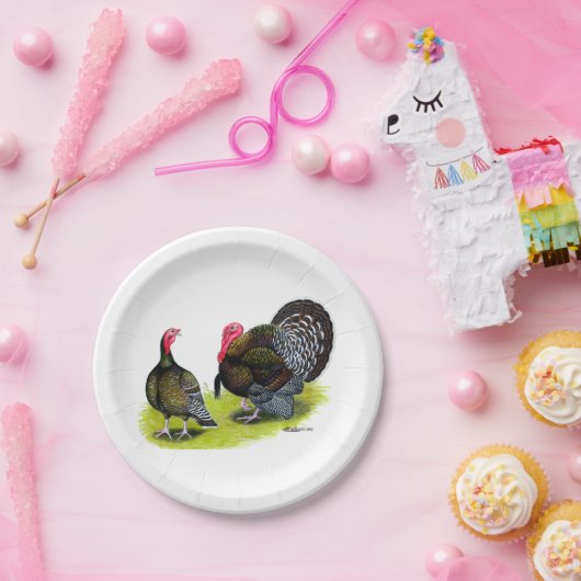 Broad Breasted Bronze Papieren Bordje (Feest)