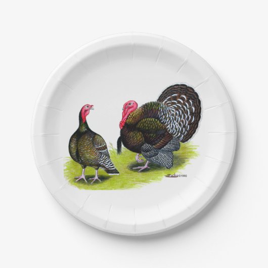 Broad Breasted Bronze Papieren Bordje (Voorkant)