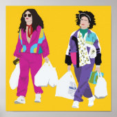 Broad City Ilana en Abbi Retro Poster (Voorkant)