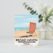 Broad Haven, Pembrokeshire, Wales kust Briefkaart (Staand voorkant)