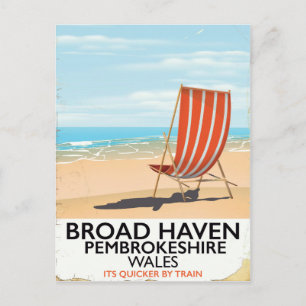 Broad Haven, Pembrokeshire, Wales kust Briefkaart