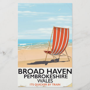 Broad Haven, Pembrokeshire, Wales seside Briefpapier