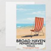 Broad Haven, Pembrokeshire, Wales seside Briefpapier (Voorkant / Achterkant)