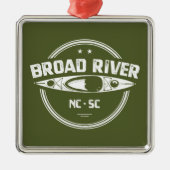 Broad River North Carolina South Carolina Kayaking Metalen Ornament (Voorkant)