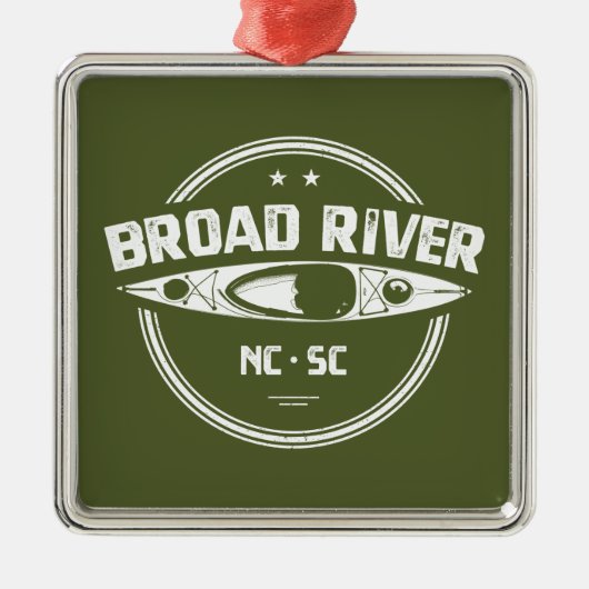 Broad River North Carolina South Carolina Kayaking Metalen Ornament (Voorkant)
