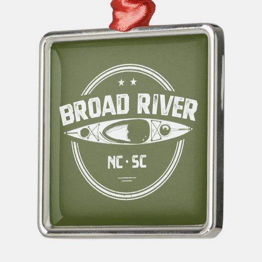Broad River North Carolina South Carolina Kayaking Metalen Ornament (Links)