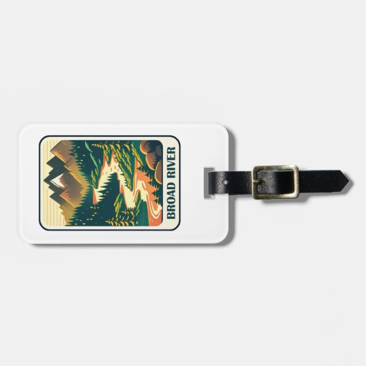 Broad River North Carolina South Carolina Kleuren Bagagelabel (Voorkant horizontaal)