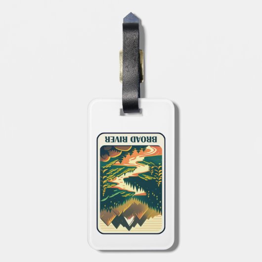 Broad River North Carolina South Carolina Kleuren Bagagelabel (Achterkant verticaal)