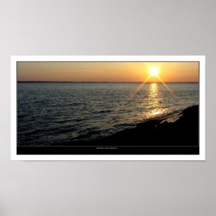 Broad River op zonsondergang Poster