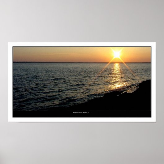 Broad River op zonsondergang Poster (Voorkant)