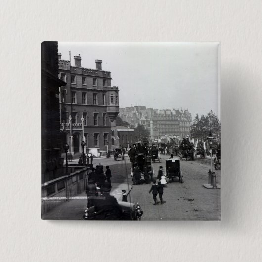 Broad Sanctuary, Westminster Vierkante Button 5,1 Cm (Voorkant)