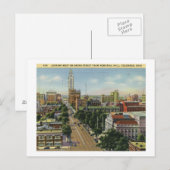 Broad St., Columbus, Ohio Briefkaart (Voorkant / Achterkant)