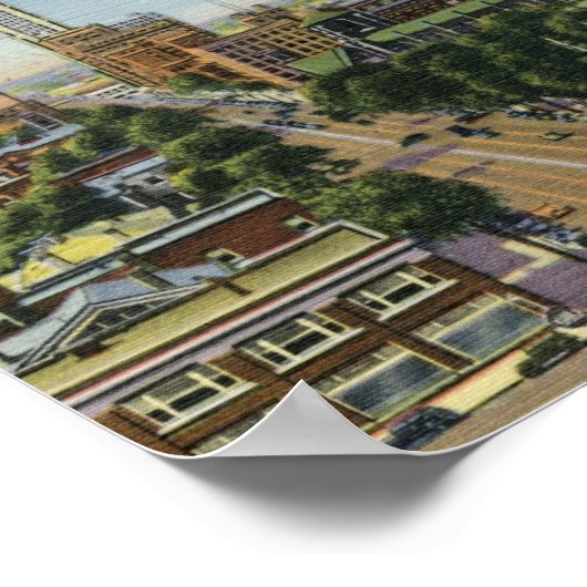 Broad St., Columbus, Vintage Ohio Poster (Hoek)