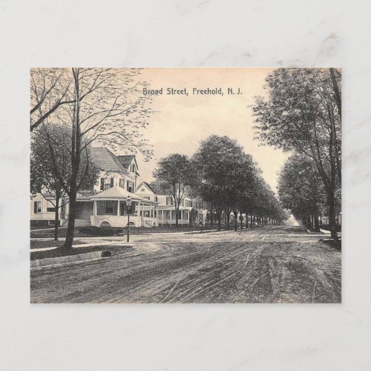 Broad St, Freehold, New Jersey 1910, Verenigde Sta Briefkaart (Voorkant)