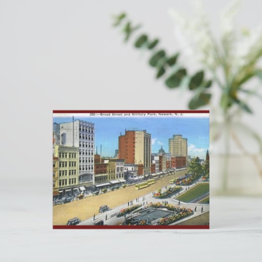 Broad St., Newark NJ  Briefkaart (Staand voorkant)