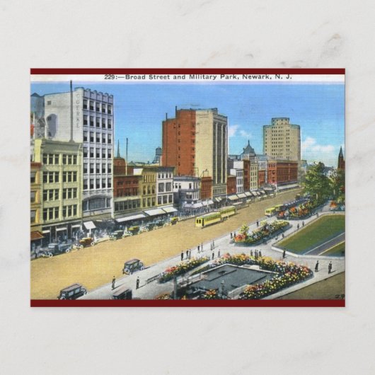 Broad St., Newark NJ  Briefkaart (Voorkant)